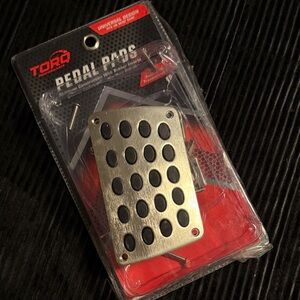 Silver and Black Pedal Pads